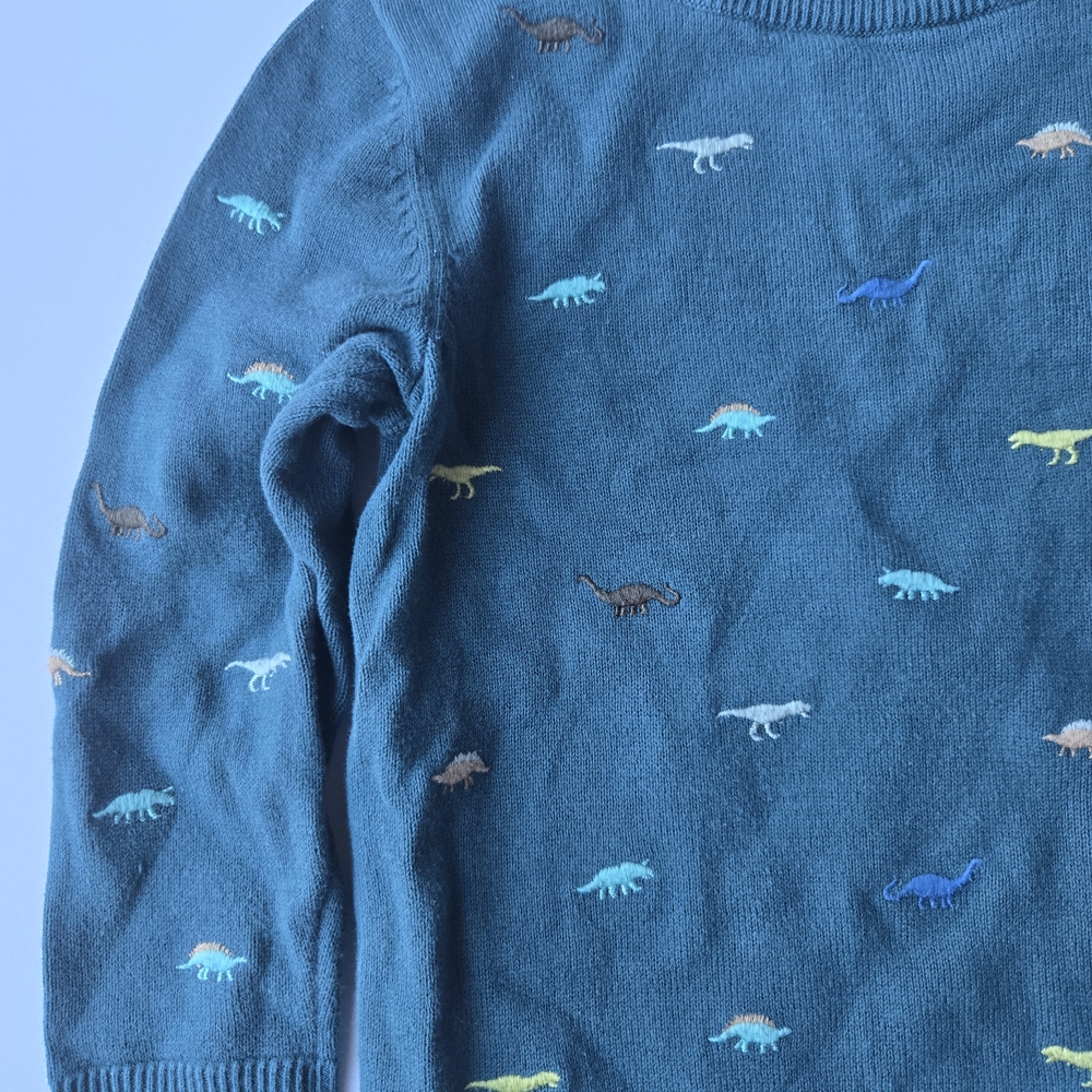 H&M Kids Teal Sweater with Dinosaur Pattern - Picture 7 of 9
